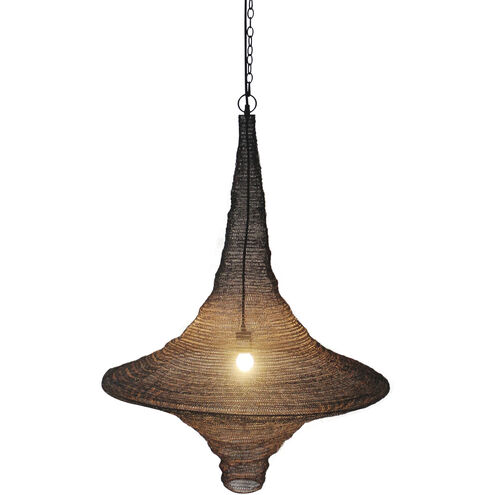 Canada 1 Light 30 inch Satin Black Pendant Ceiling Light